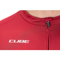 CUBE ATX Trikot Full Zip kurzarm red