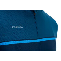 CUBE ATX Trikot Full Zip kurzarm blue