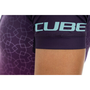 CUBE ATX WS Trikot Full Zip kurzarm violet