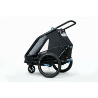 CUBE Kinder Fahrradanhänger Double CMPT black